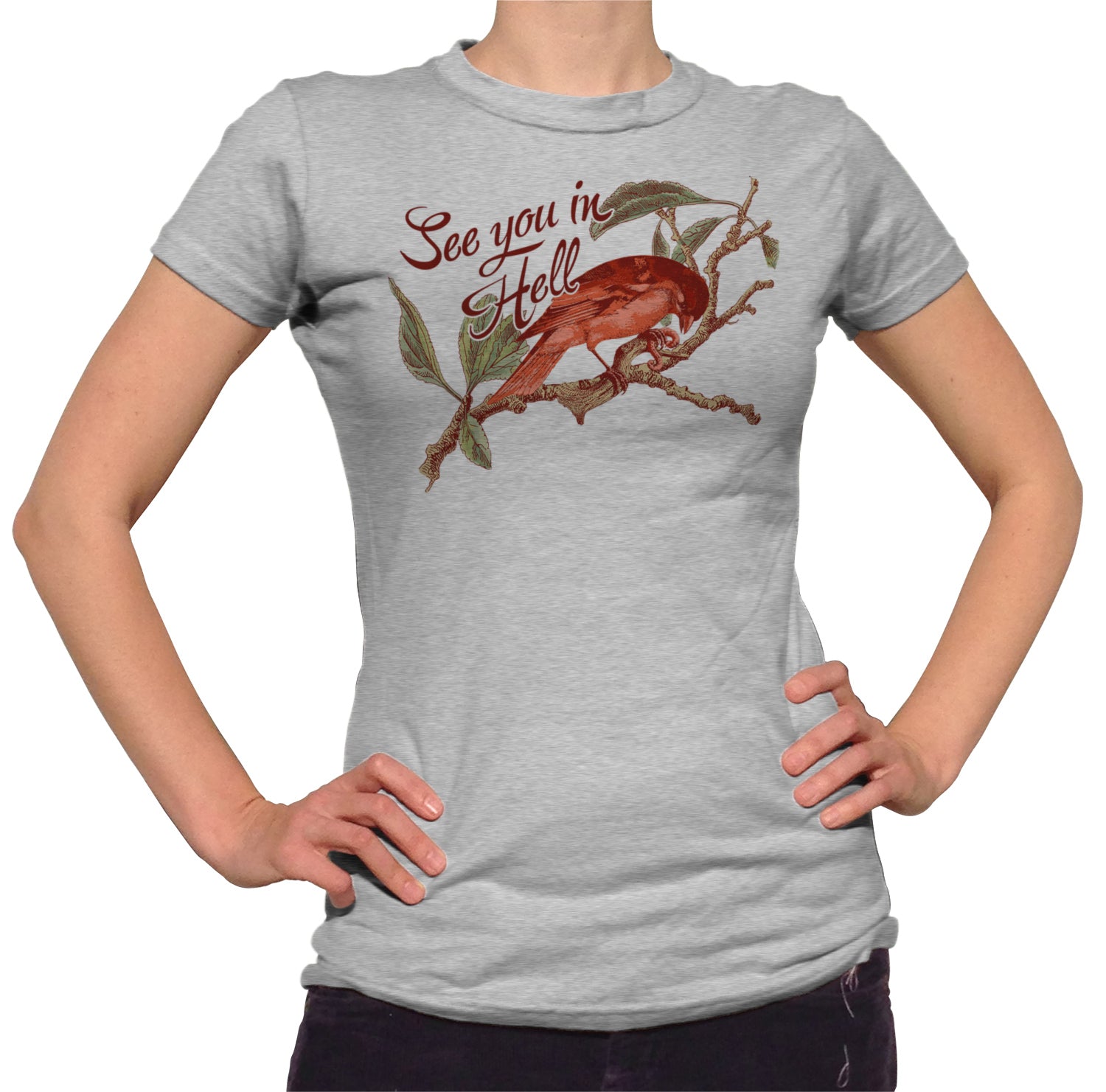 Women's See You In Hell Bird T-Shirt Boredwalk - Main Image