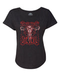Women's Hell-Bent Feminist She-Devil Scoop Neck T-Shirt