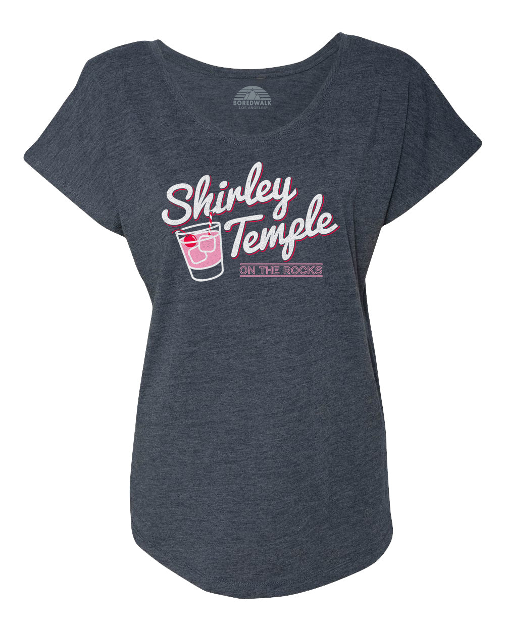 Women's Shirley Temple On The Rocks Scoop Neck T-Shirt