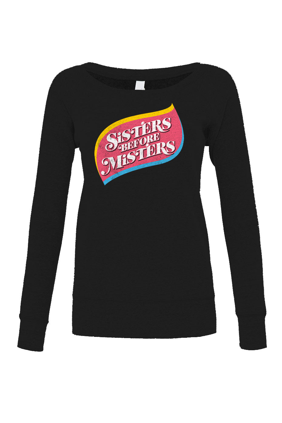 Women's Sisters Before Misters Scoop Neck Fleece - Feminist Shirt