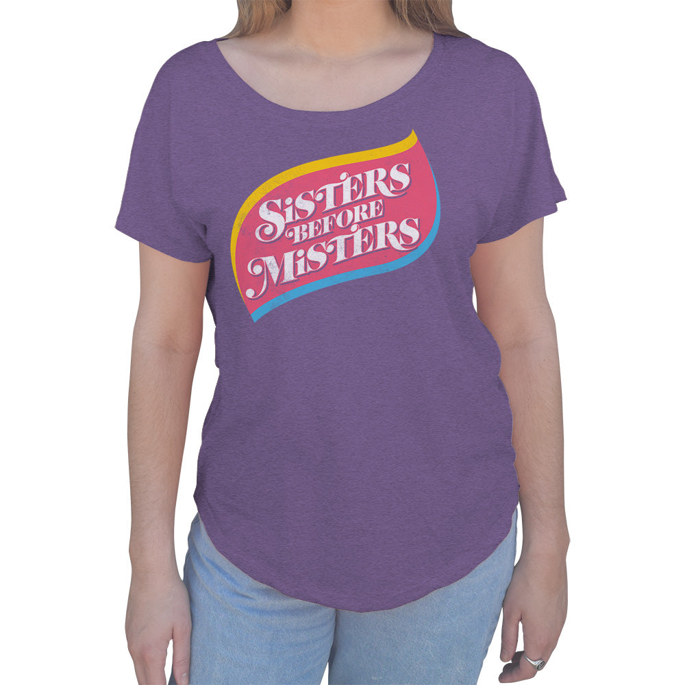 Women's Sisters Before Misters Scoop Neck T-Shirt