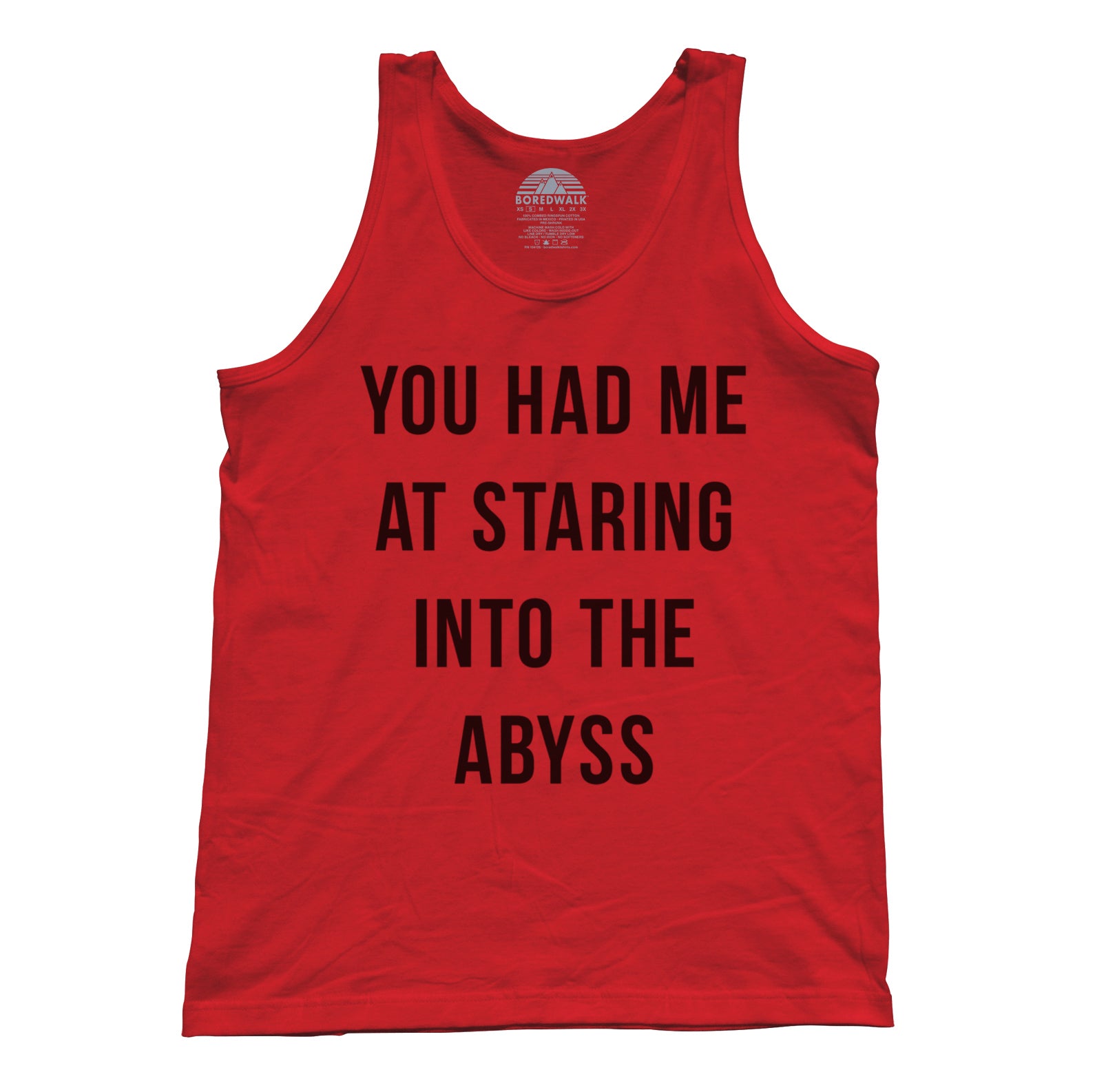Unisex You Had Me at Staring Into the Abyss Tank Top - Nihilism Existentialism