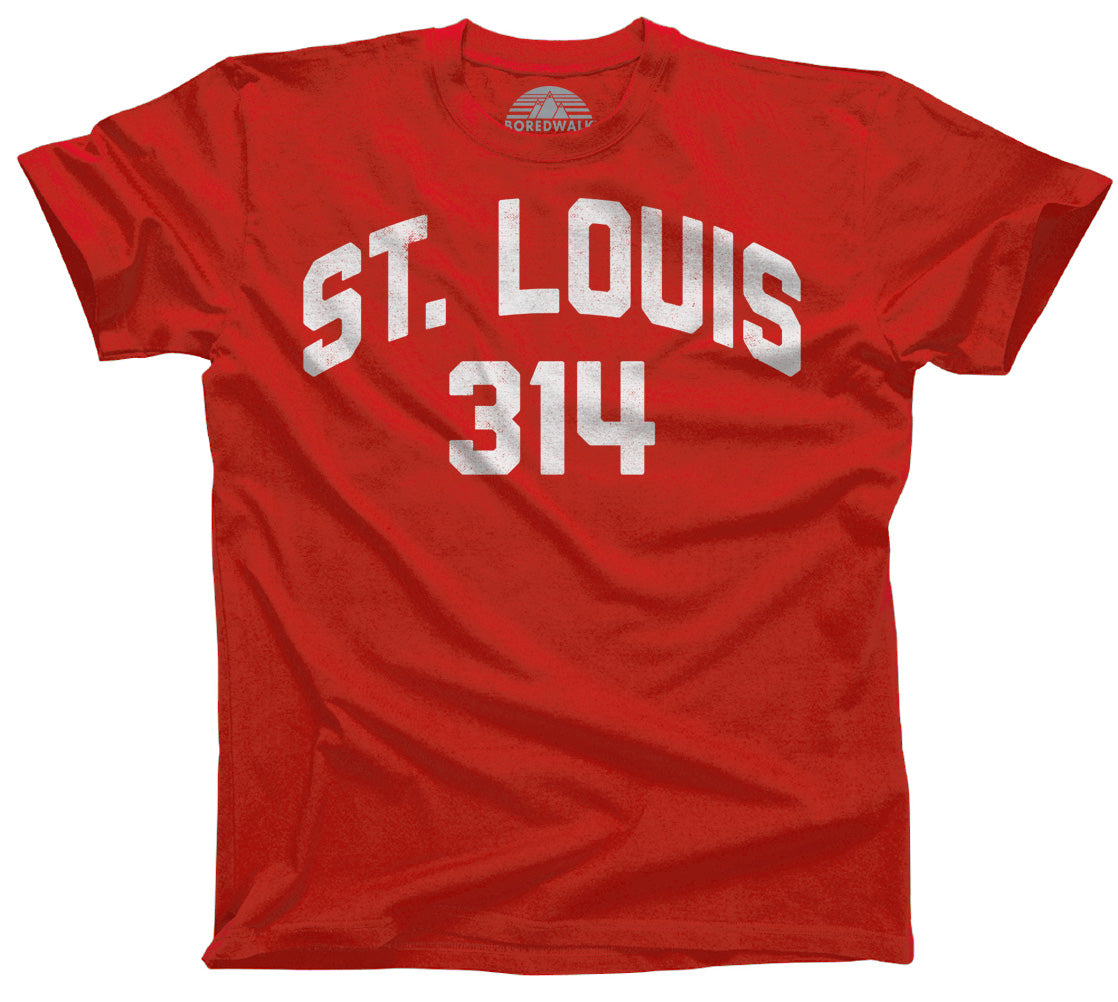 Men's St Louis 314 Area Code T-Shirt