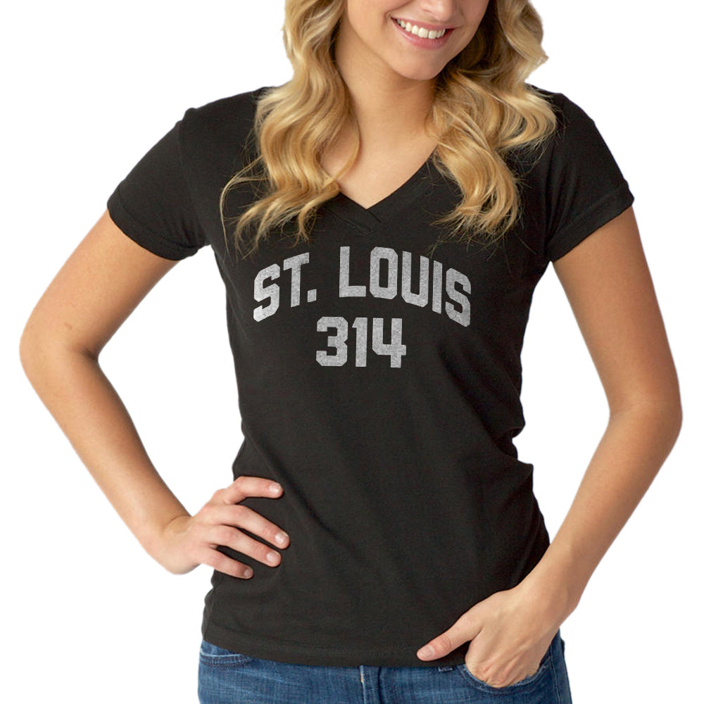 BoredWalk Women's St Louis 314 Area Code T-Shirt