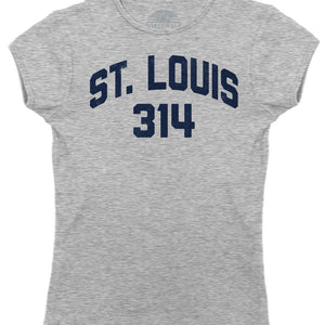BoredWalk Women's St Louis 314 Area Code T-Shirt