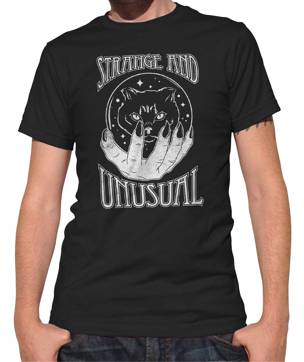 Men's Strange and Unusual T-Shirt - Occult shirt - Pastel Goth Shirt - Black Cat Shirt
