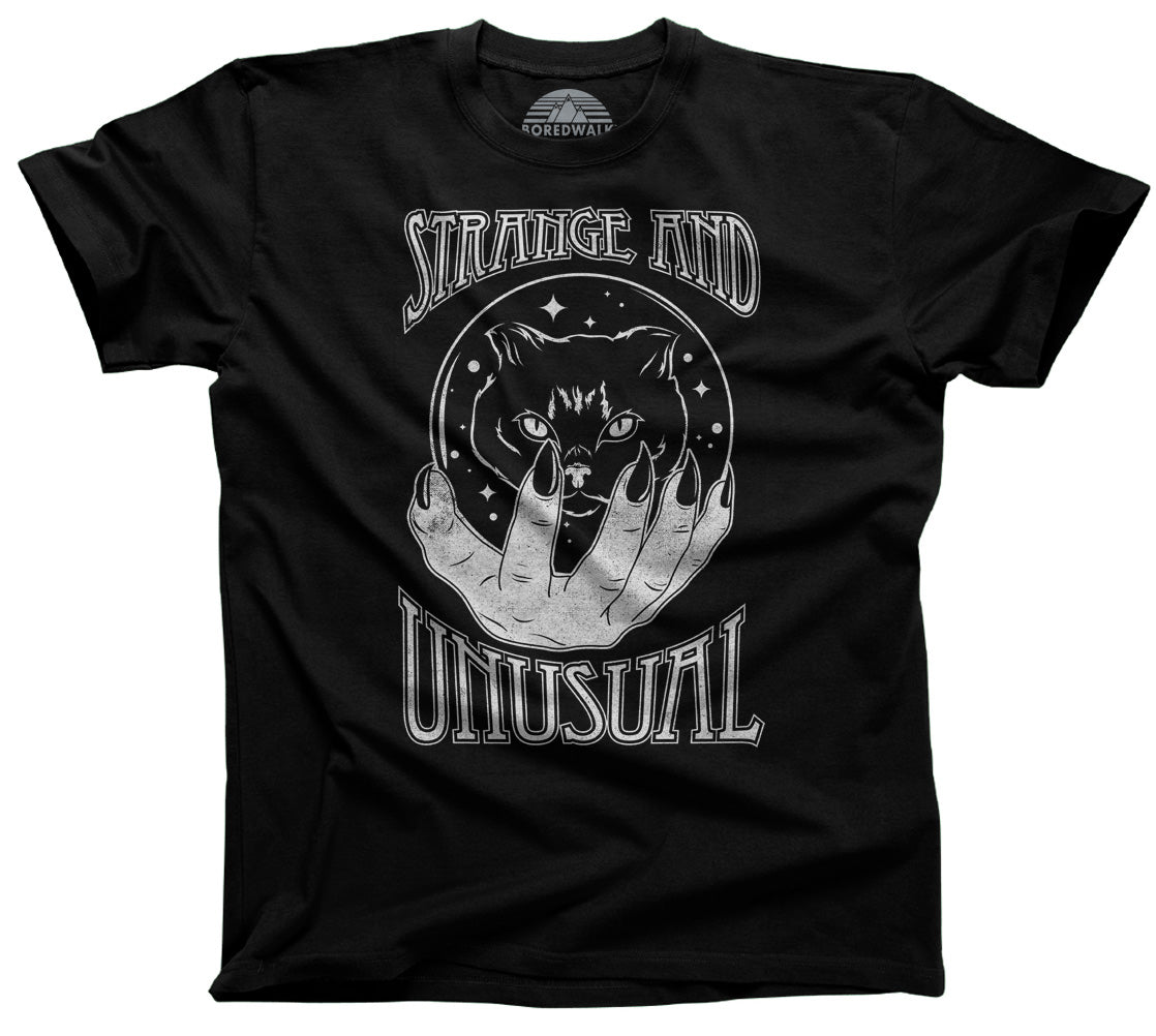 Men's Strange and Unusual T-Shirt - Occult shirt - Pastel Goth Shirt - Black Cat Shirt