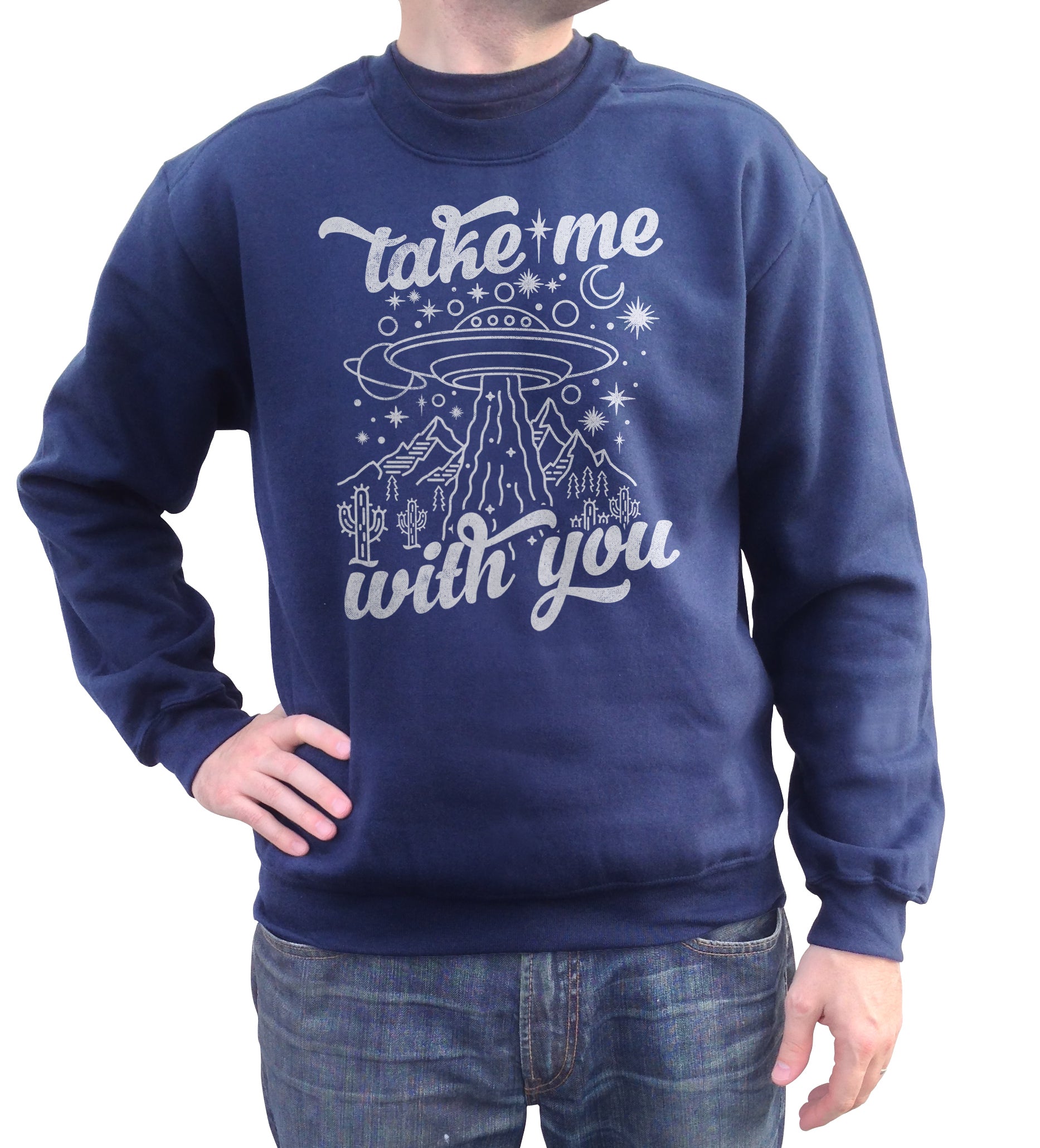 Unisex Take Me With You Alien UFO Shirt Sweatshirt
