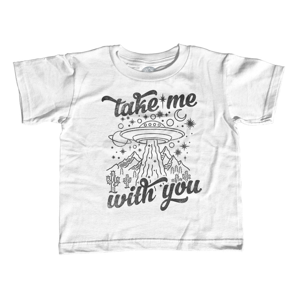 Girl's Take Me With You Alien UFO Shirt T-Shirt - Unisex Fit