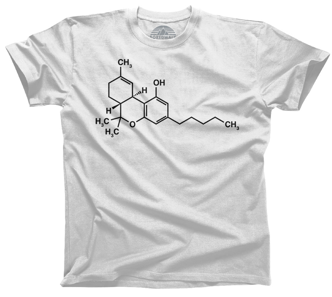 Men's THC Molecule T-Shirt - Stoner Cannabis Shirt - Boredwalk