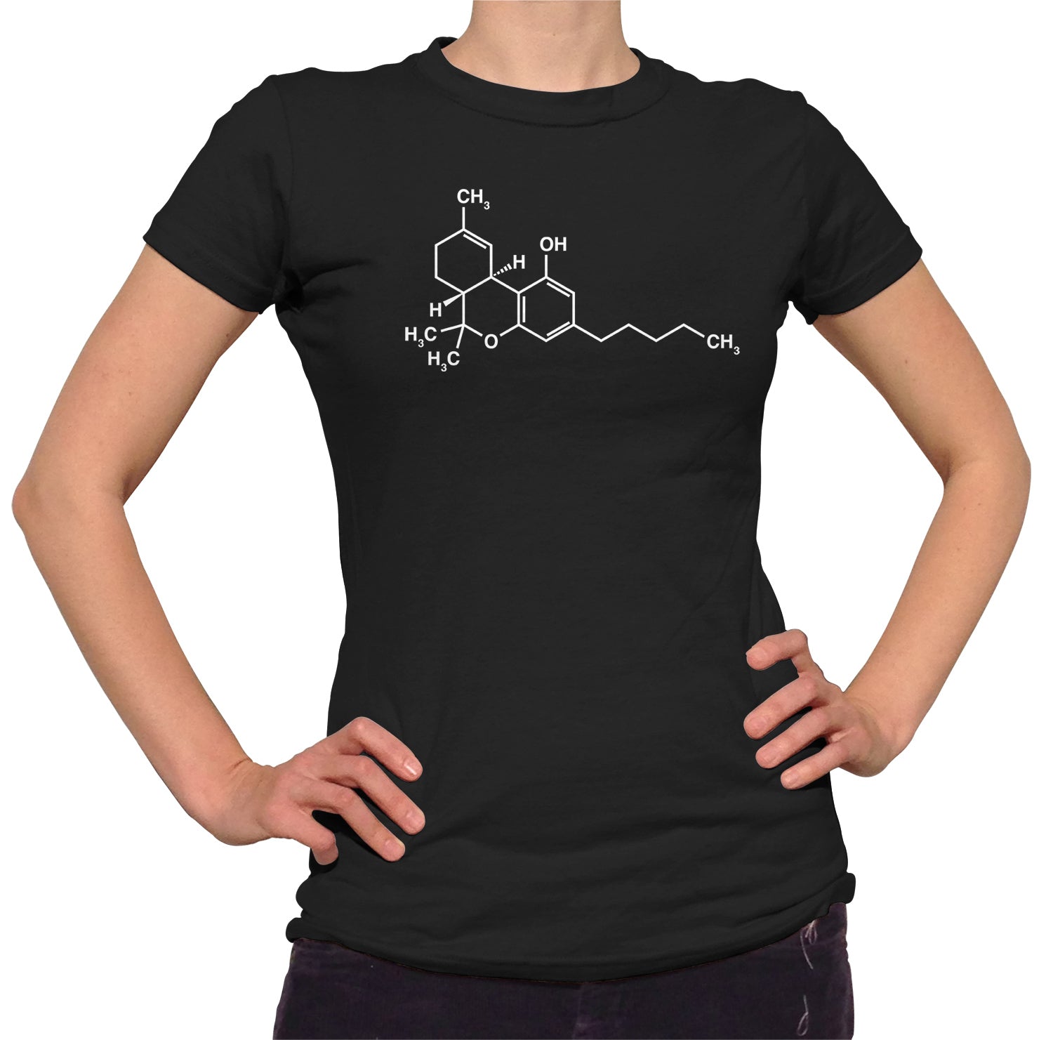 Women's THC Molecule T-Shirt - Stoner 420 Cannabis Shirt