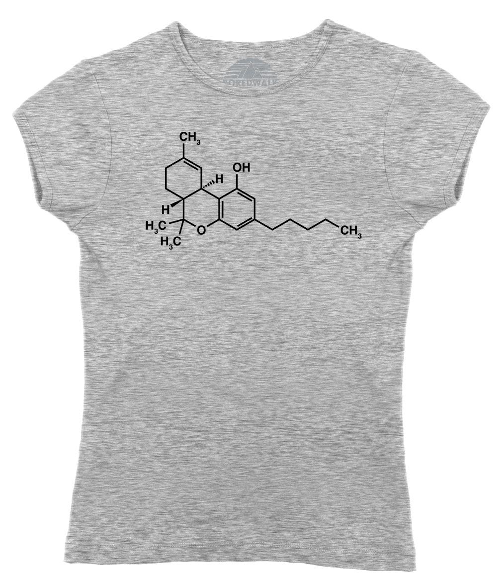 Women's THC Molecule T-Shirt - Stoner 420 Cannabis Shirt