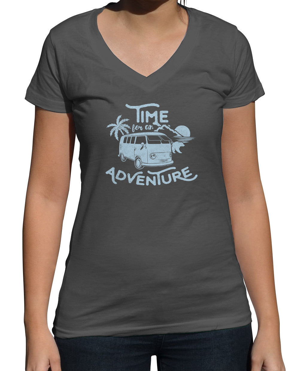 Women's Time For An Adventure Vneck T-Shirt
