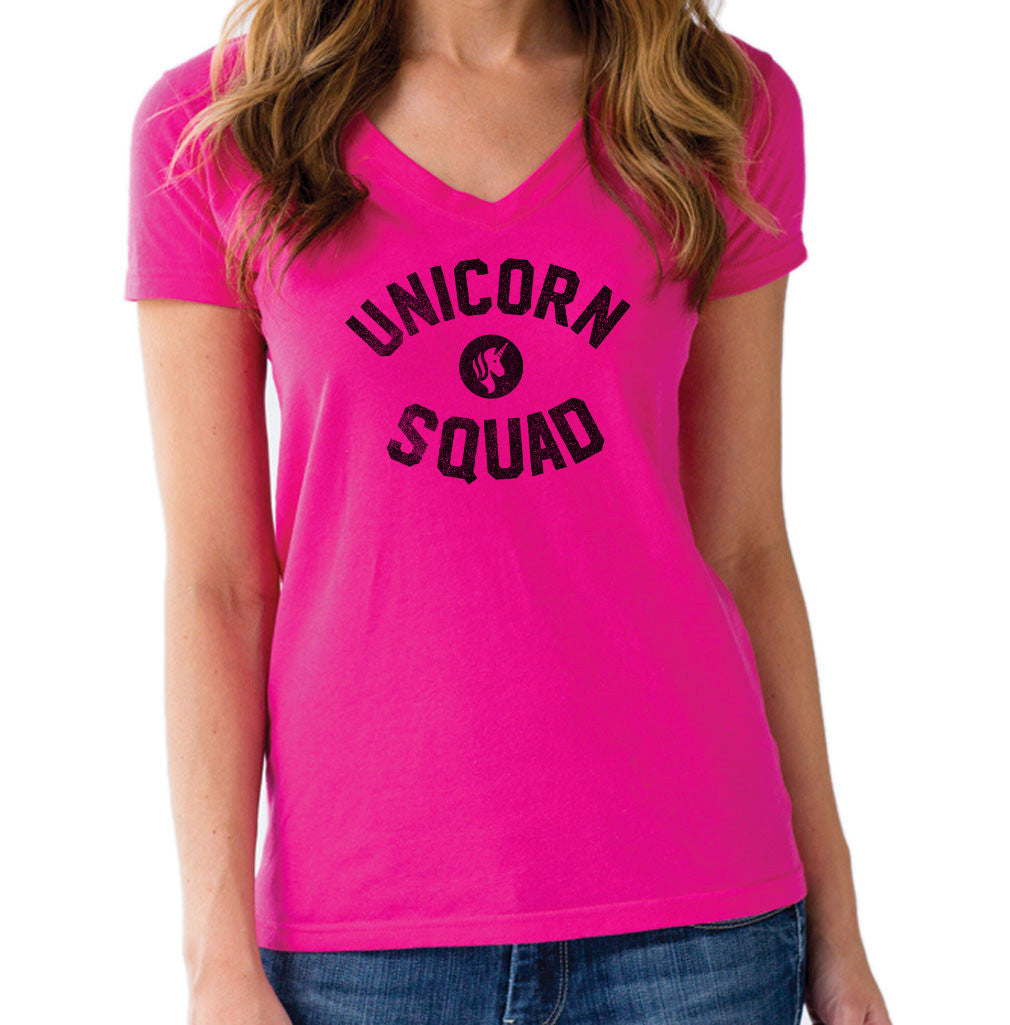 Women's Unicorn Squad Vneck T-Shirt