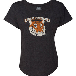 Women's Unimpressed Tiger Scoop Neck T-Shirt