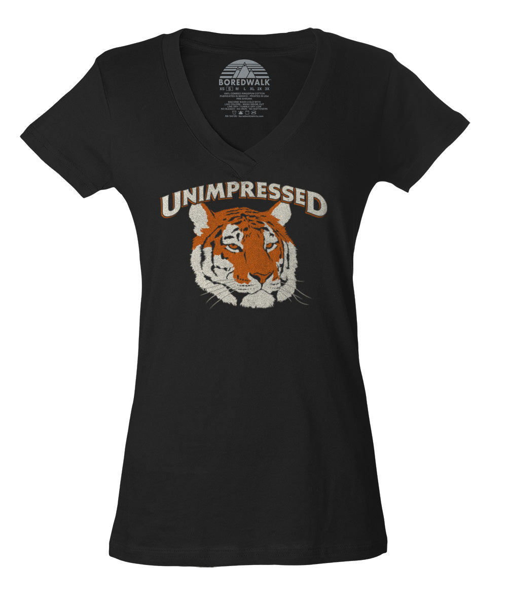 Women's Unimpressed Tiger Vneck T-Shirt