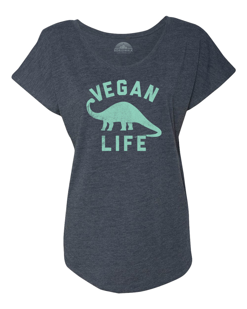 Women's Brontosaurus Vegan Life Scoop Neck T-Shirt
