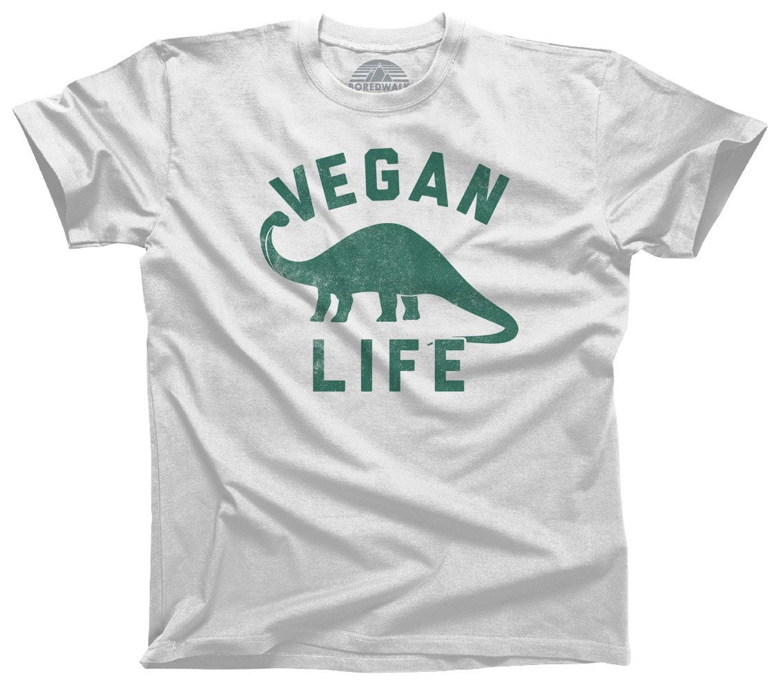 Men's Brontosaurus Vegan Life T-Shirt Funny Vegan Shirt