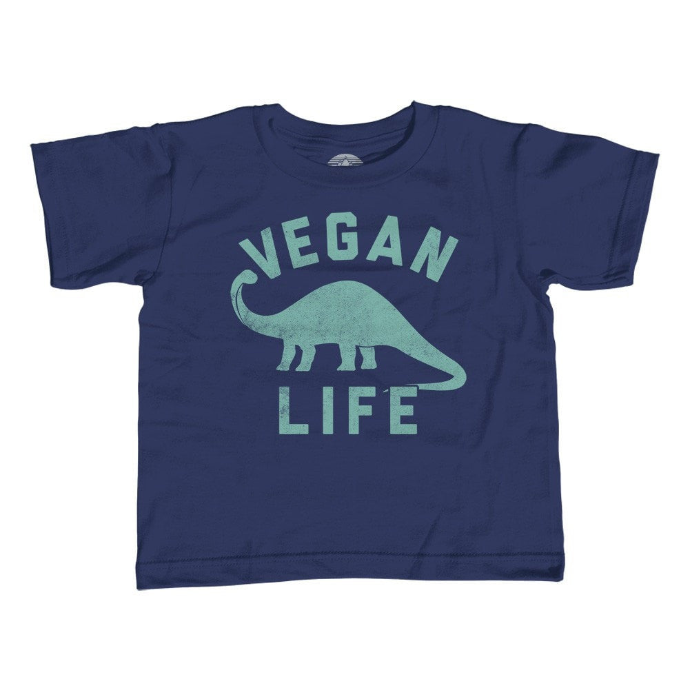 Girl's Brontosaurus Vegan Life T-Shirt - Unisex Fit - Funny Vegan Shirt