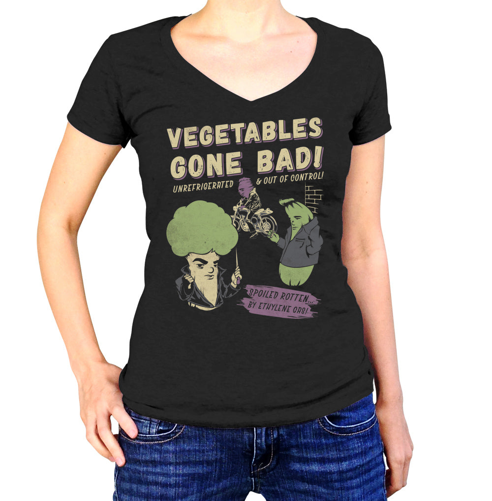 Women's Vegetables Gone Bad Vneck T-Shirt - By Ex-Boyfriend