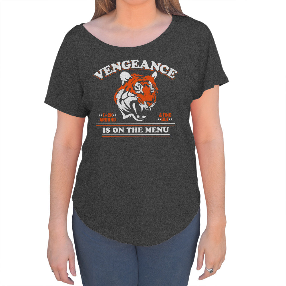 Women's Vengeance is On The Menu Scoop Neck T-Shirt