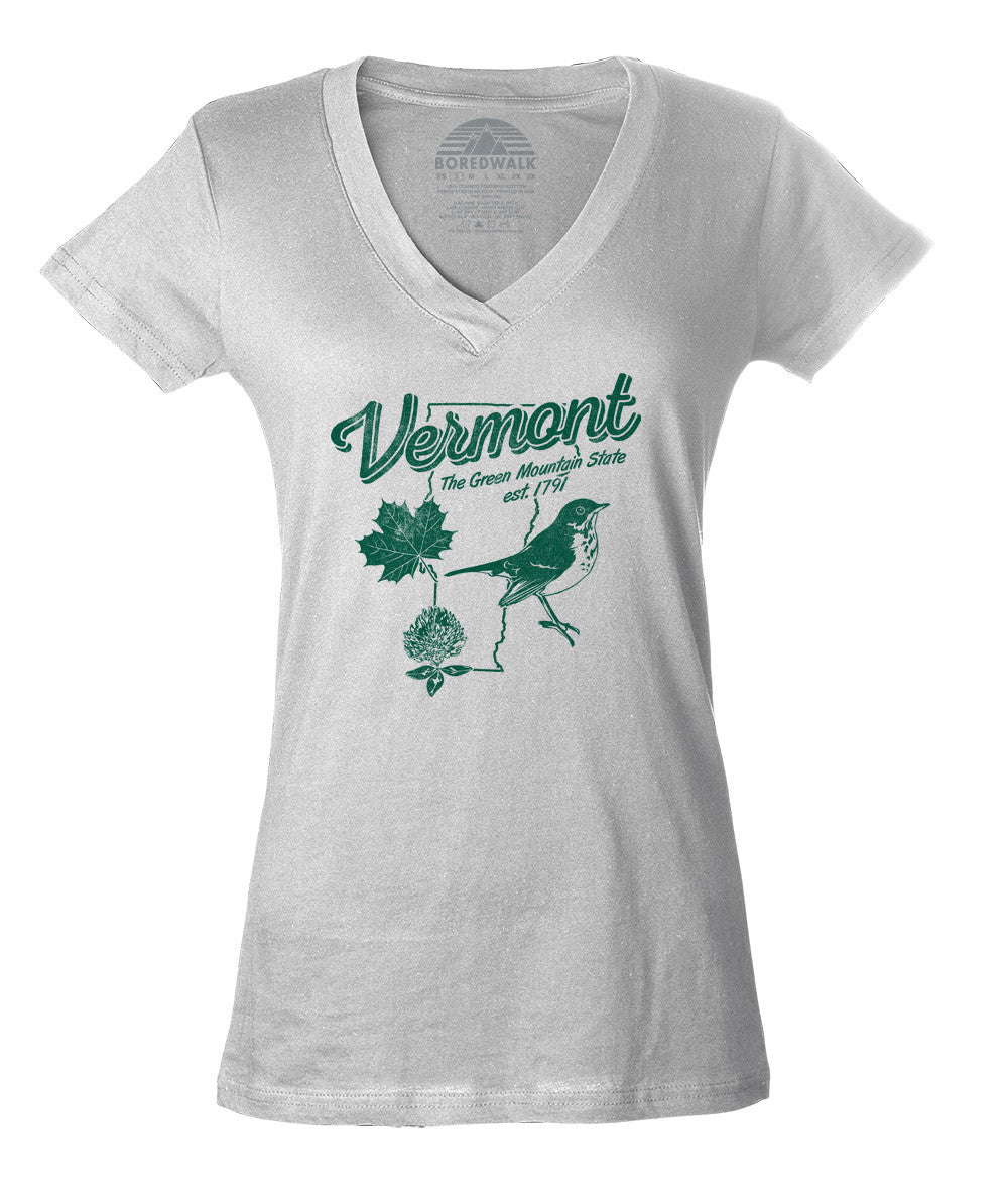Women's Vintage Vermont Vneck T-Shirt