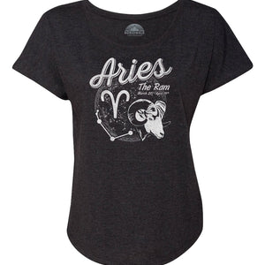 Women's Vintage Aries Scoop Neck T-Shirt