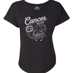 Women's Vintage Cancer Scoop Neck T-Shirt