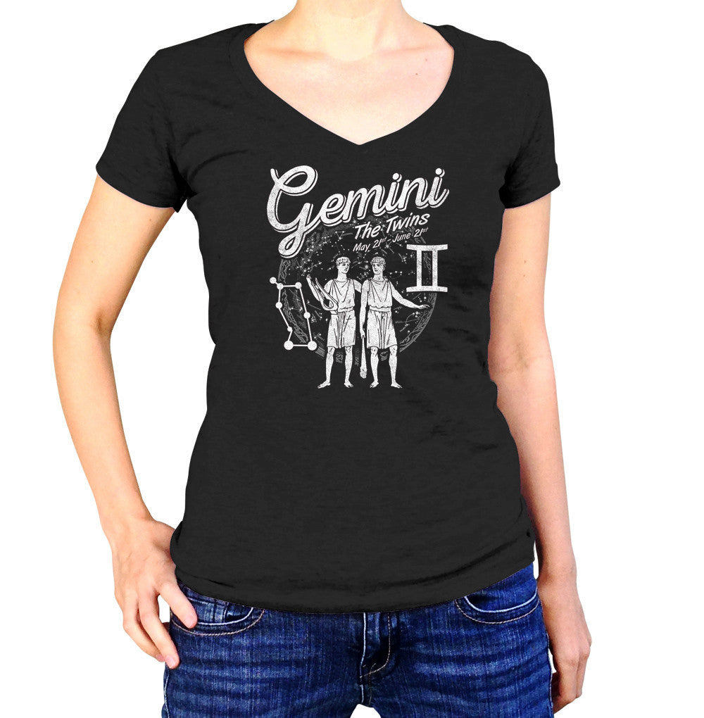 Women's Vintage Gemini Vneck T-Shirt