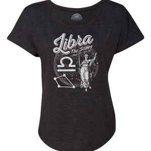 Women's Vintage Libra Scoop Neck T-Shirt