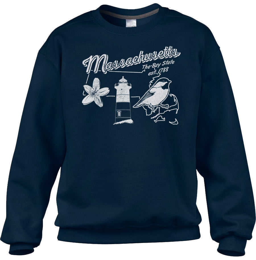 Unisex Vintage Massachusetts Sweatshirt