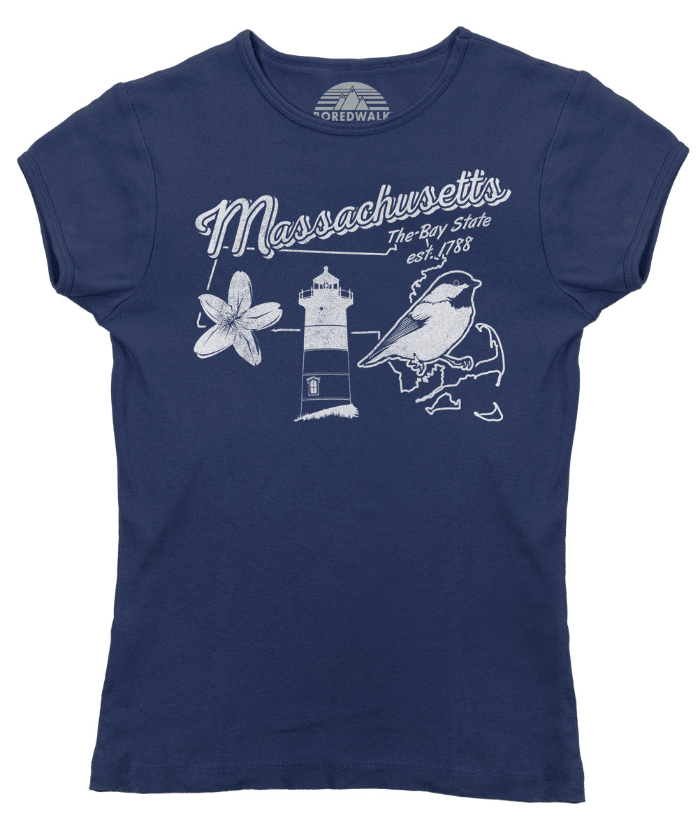 Women's Vintage Massachusetts T-Shirt