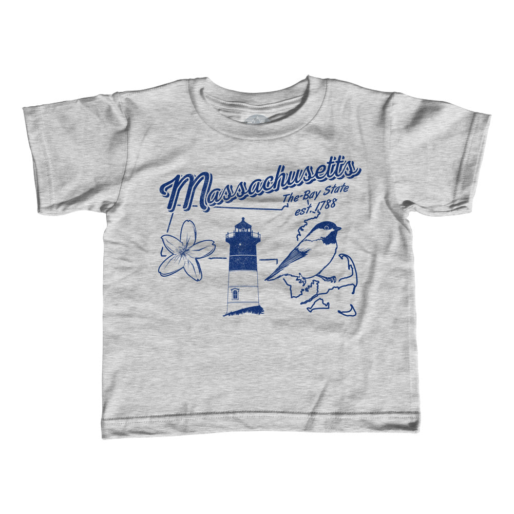 Girl's Vintage Massachusetts T-Shirt - Unisex Fit