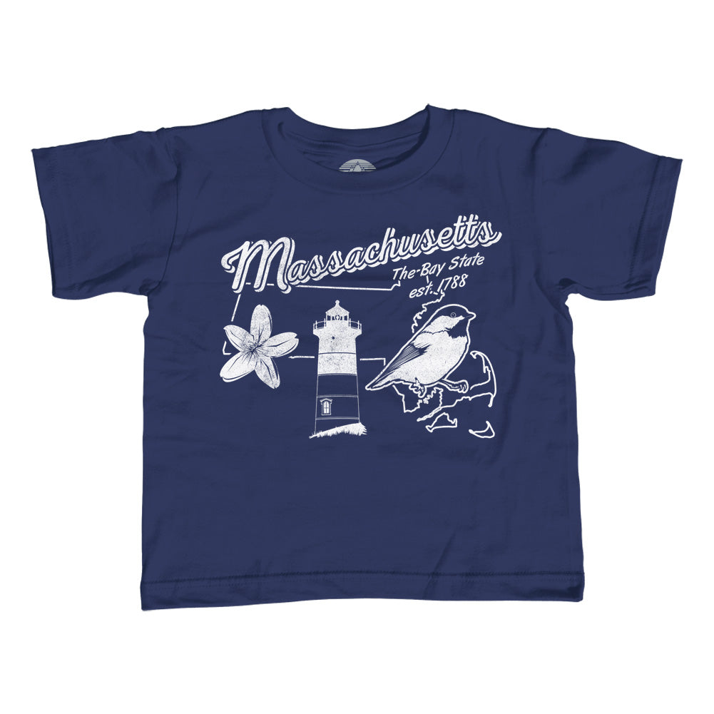 Girl's Vintage Massachusetts T-Shirt - Unisex Fit