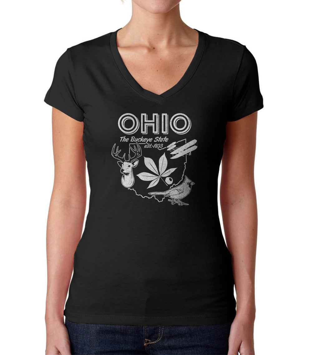 Women's Vintage Ohio State Vneck T-Shirt