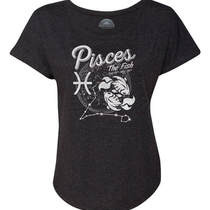 Women's Vintage Pisces Scoop Neck T-Shirt
