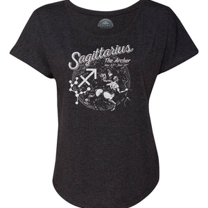 Women's Vintage Sagittarius Scoop Neck T-Shirt