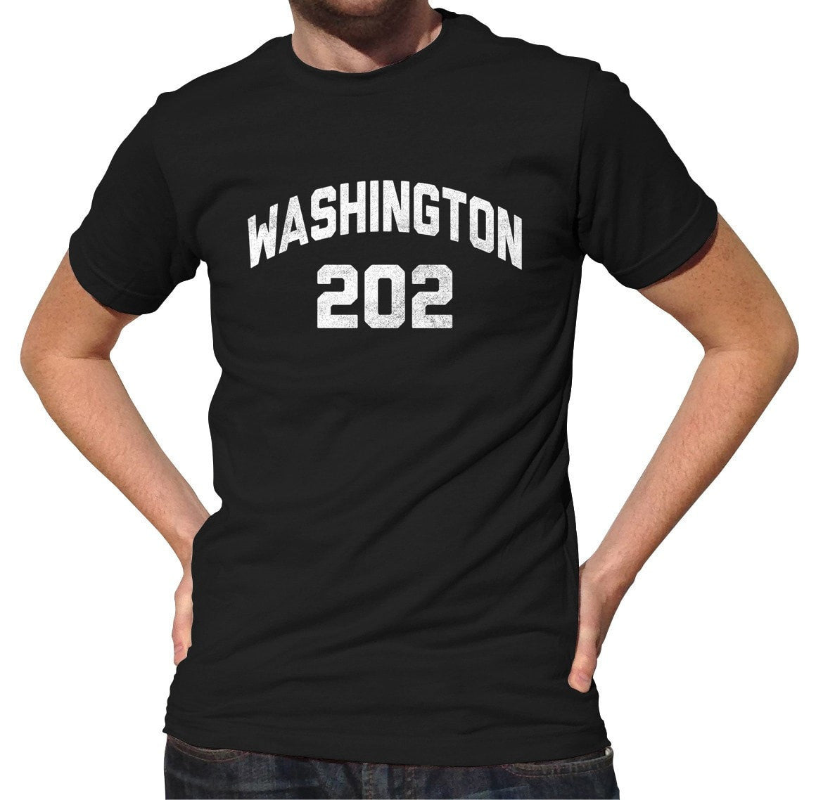 Men's Washington DC 202 Area Code T-Shirt