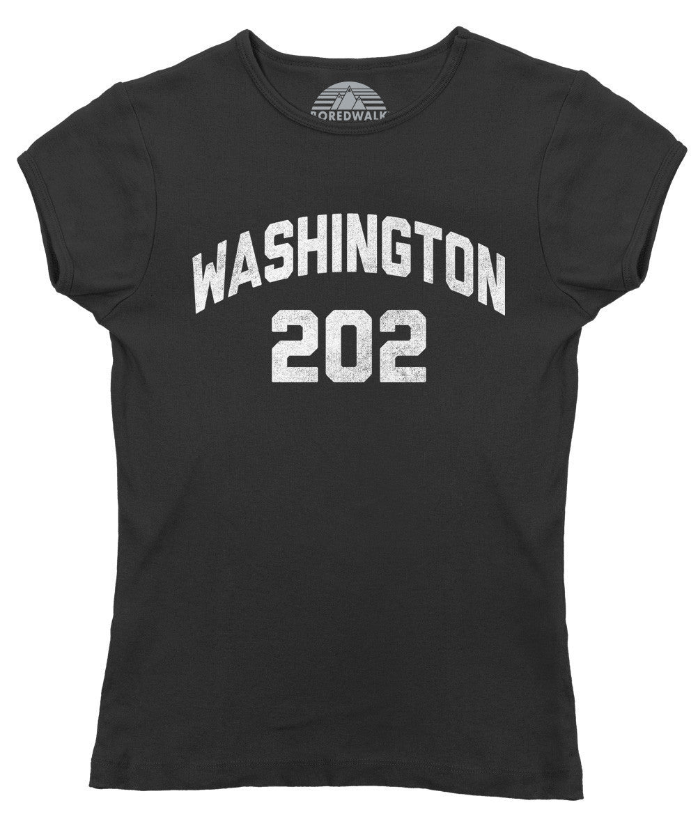 Women's Washington DC 202 Area Code T-Shirt