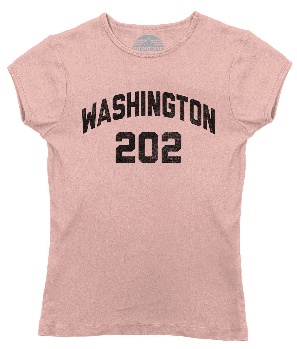 Women's Washington DC 202 Area Code T-Shirt