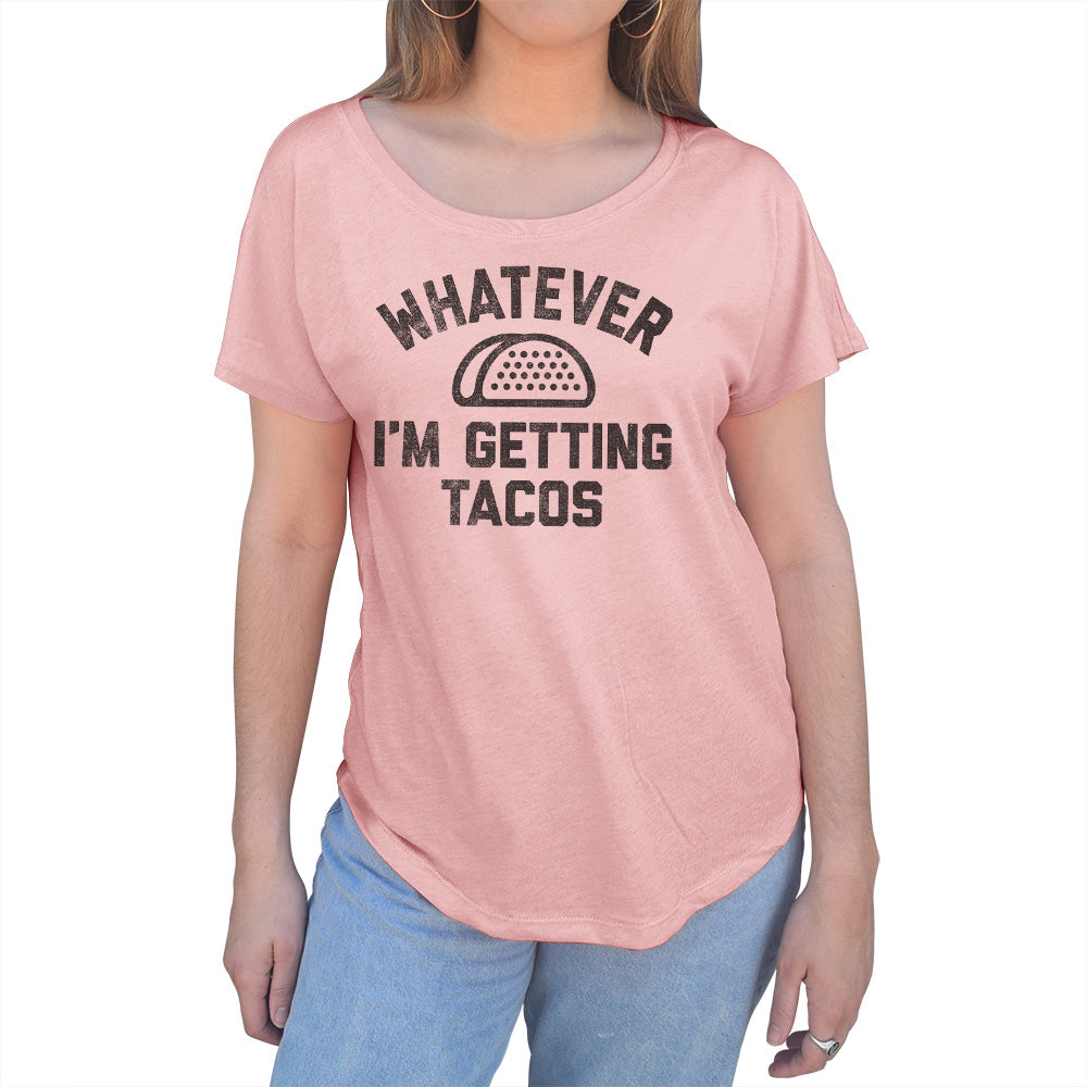 Women's Whatever I'm Getting Tacos Scoop Neck T-Shirt