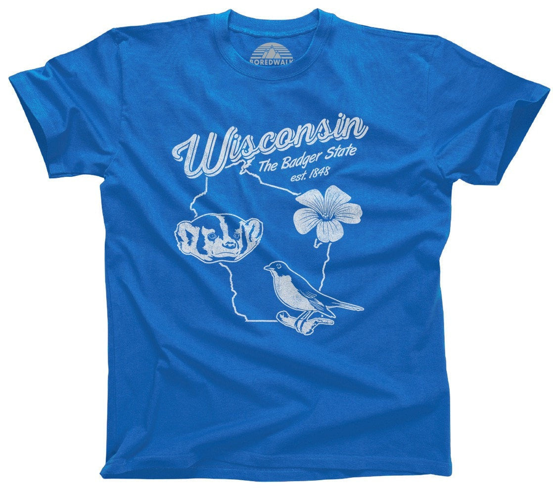 Men's Vintage Wisconsin State T-Shirt