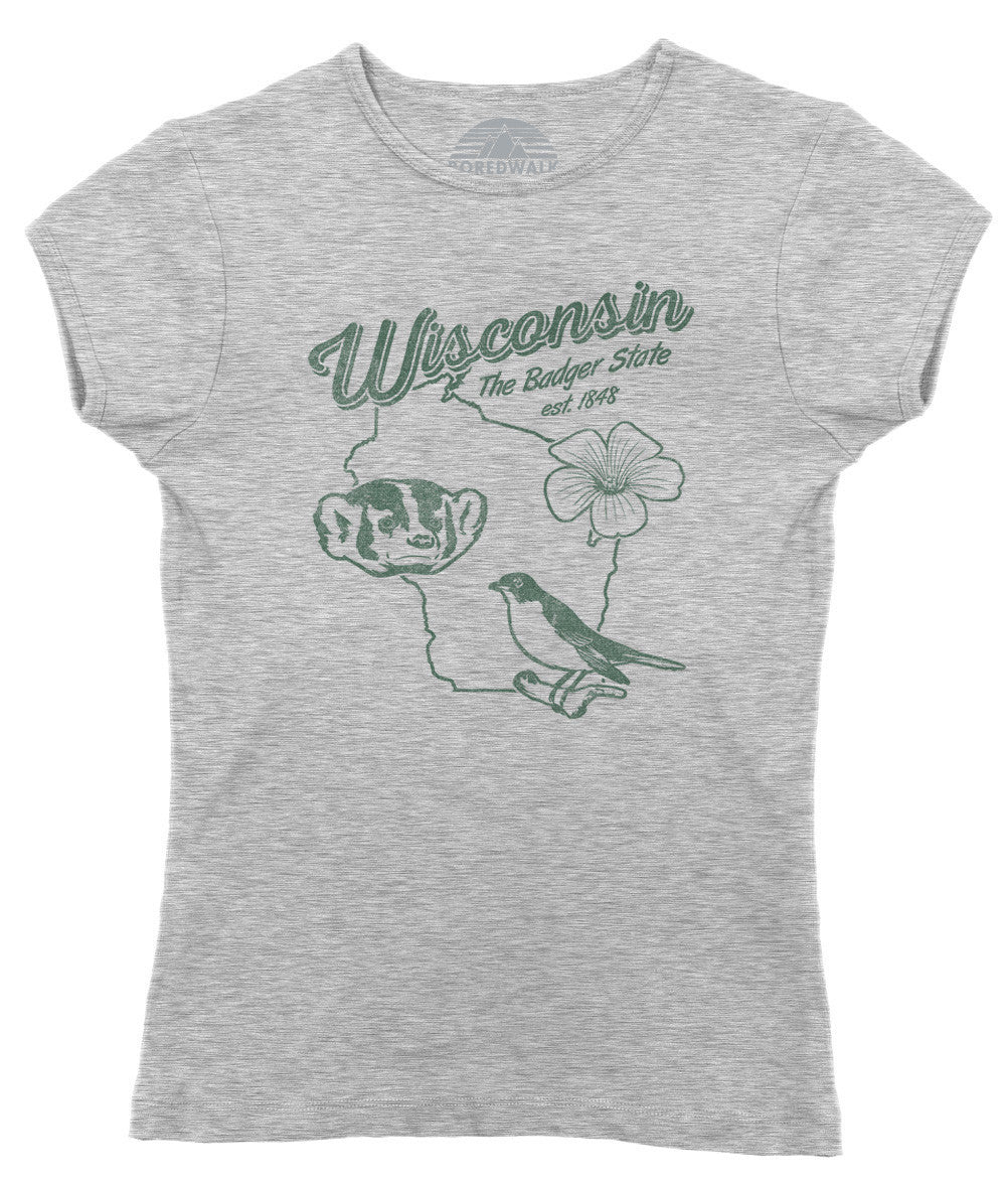 Women's Vintage Wisconsin State T-Shirt