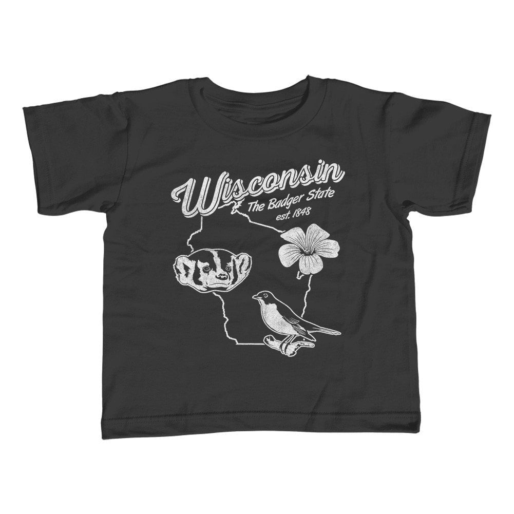 Girl's Vintage Wisconsin State T-Shirt - Unisex Fit