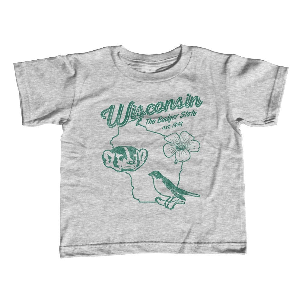 Girl's Vintage Wisconsin State T-Shirt - Unisex Fit