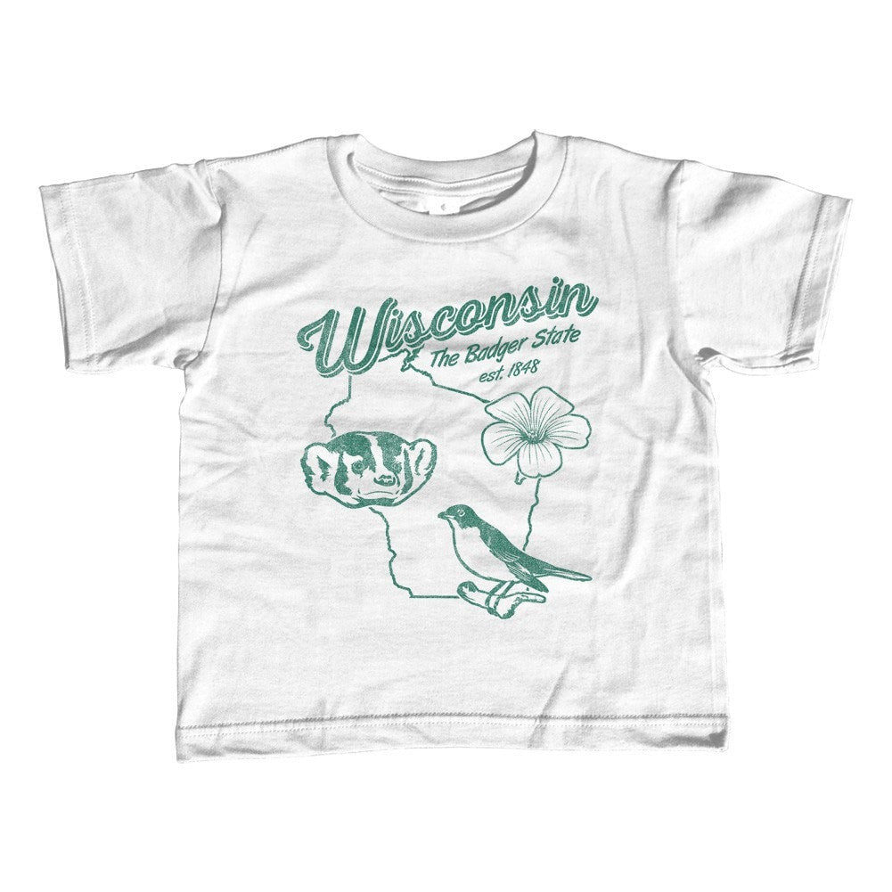 Boy's Vintage Wisconsin State T-Shirt