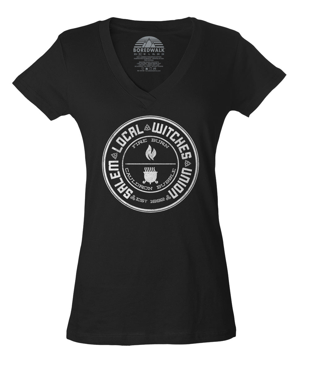 Women's Salem Local Witches Union Vneck T-Shirt