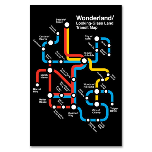 Wonderland Transit Map Print - By Ex-Boyfriend