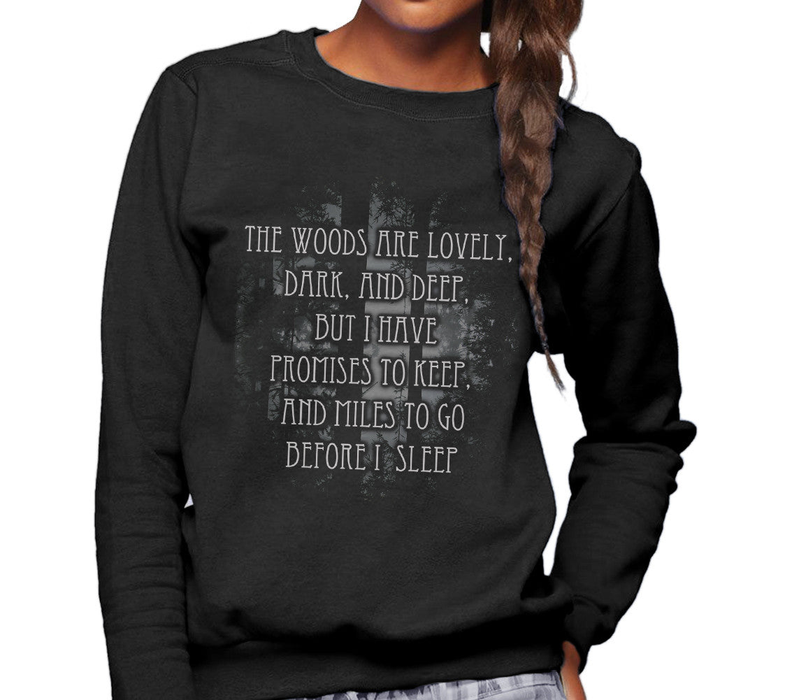 Unisex Stopping By Woods On A Snowy Evening Robert Frost Sweatshirt