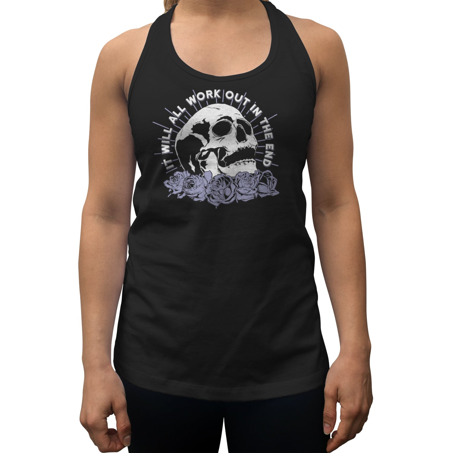 Women's It Will All Work Out In The End Racerback Tank Top